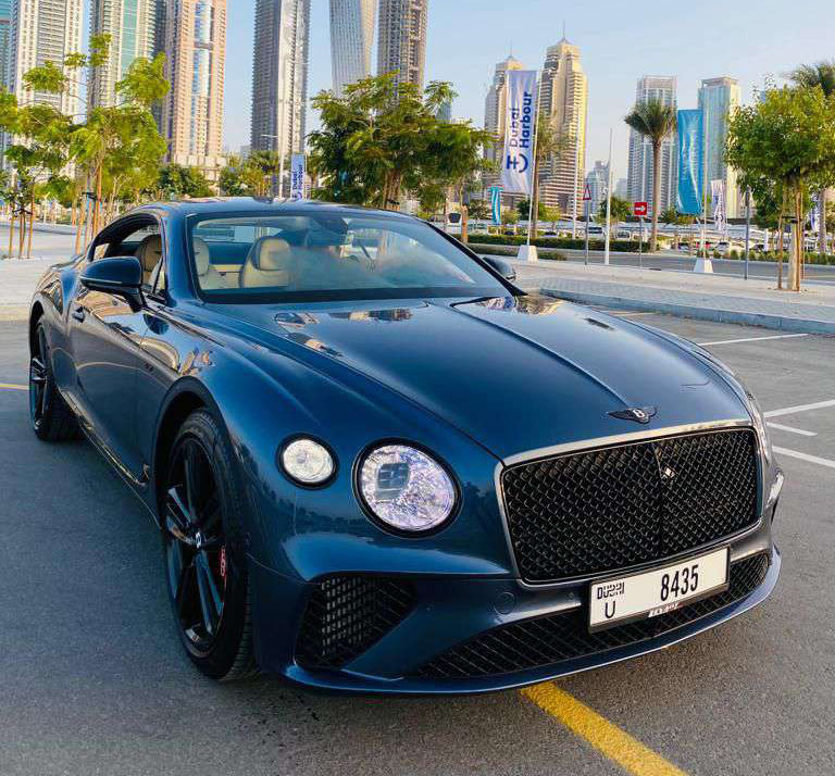 BENTLEY CONTINENTAL GT Blue interior White 