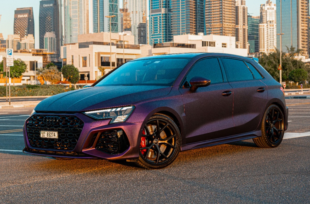 Audi RS3 Pink  2023 Hire dubai