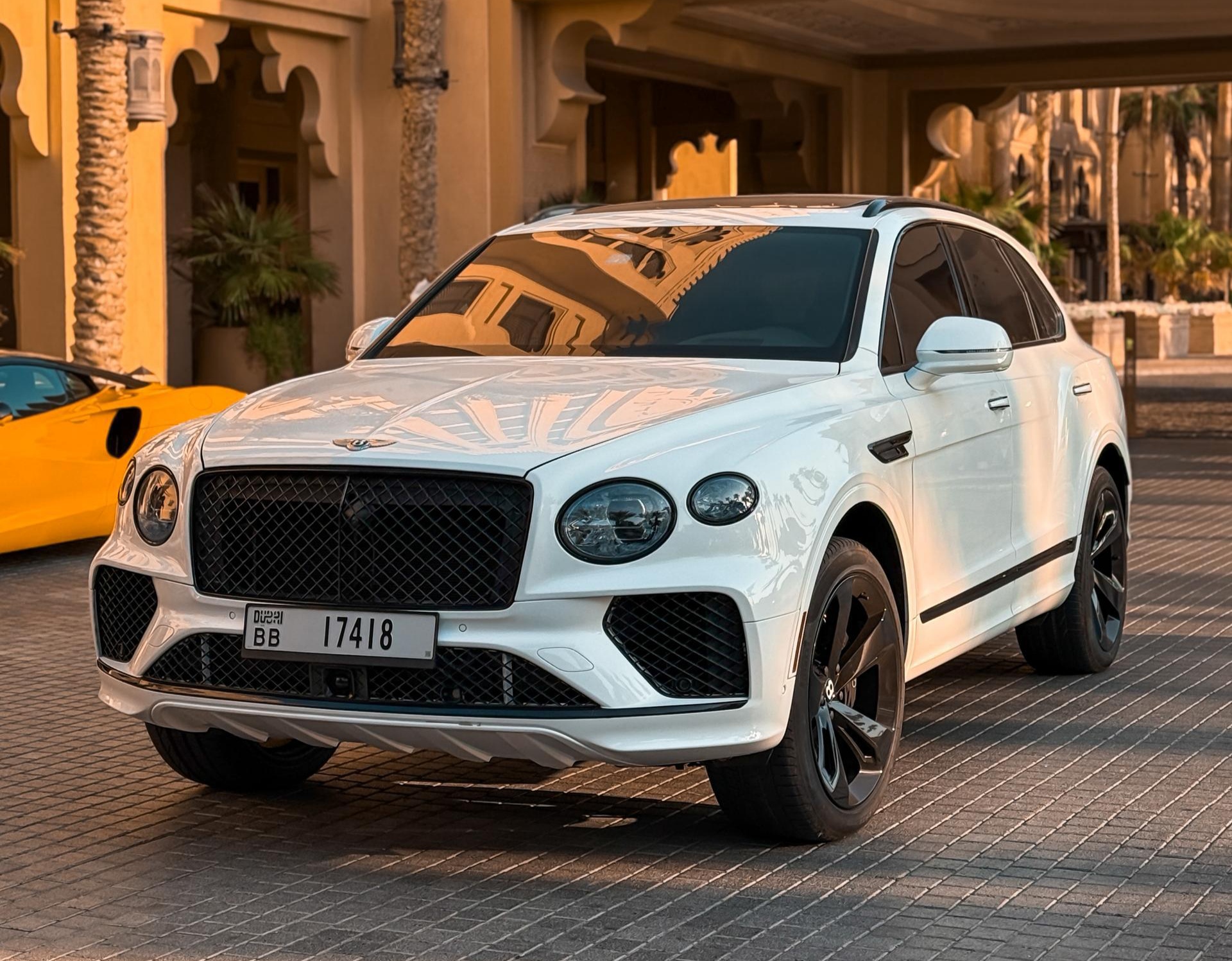 Bentley Bentayga White & Red  2024 Hire dubai