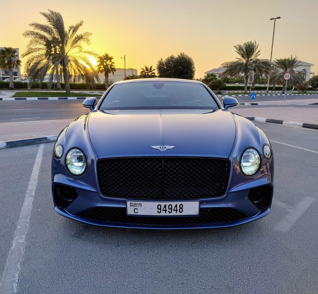 Bentley Continental GT Coupe Blue Good Price  2023 Hire dubai