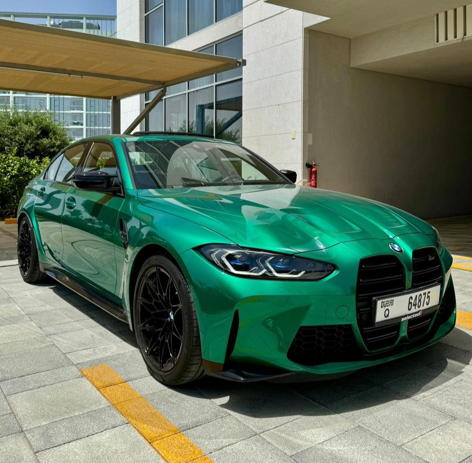 BMW M3 Competition Sedan Green  2024 Hire dubai