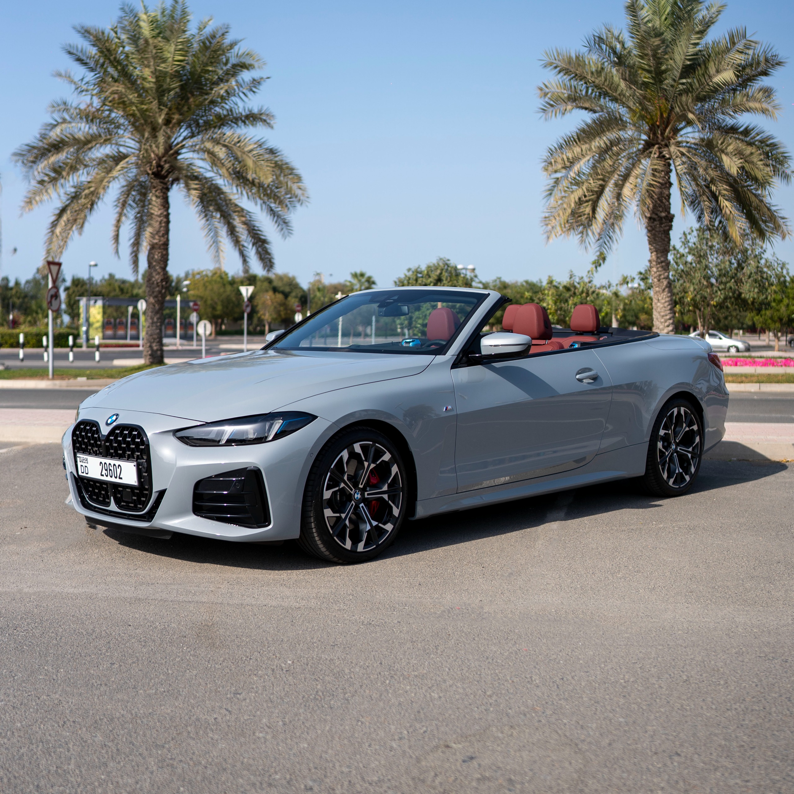 BMW 430i Cabriolet Grey Zero Deposit  2025 Hire dubai