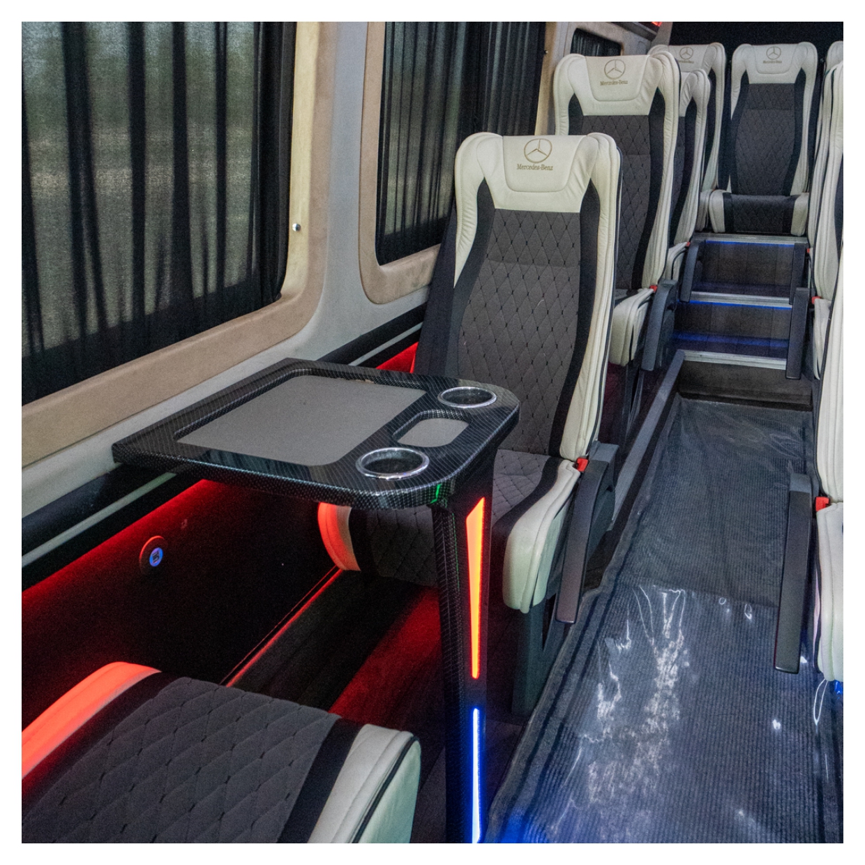Rent VIP Sprinter 16 Seater BLACK 2025 with chauffeur in Dubai , UAE 