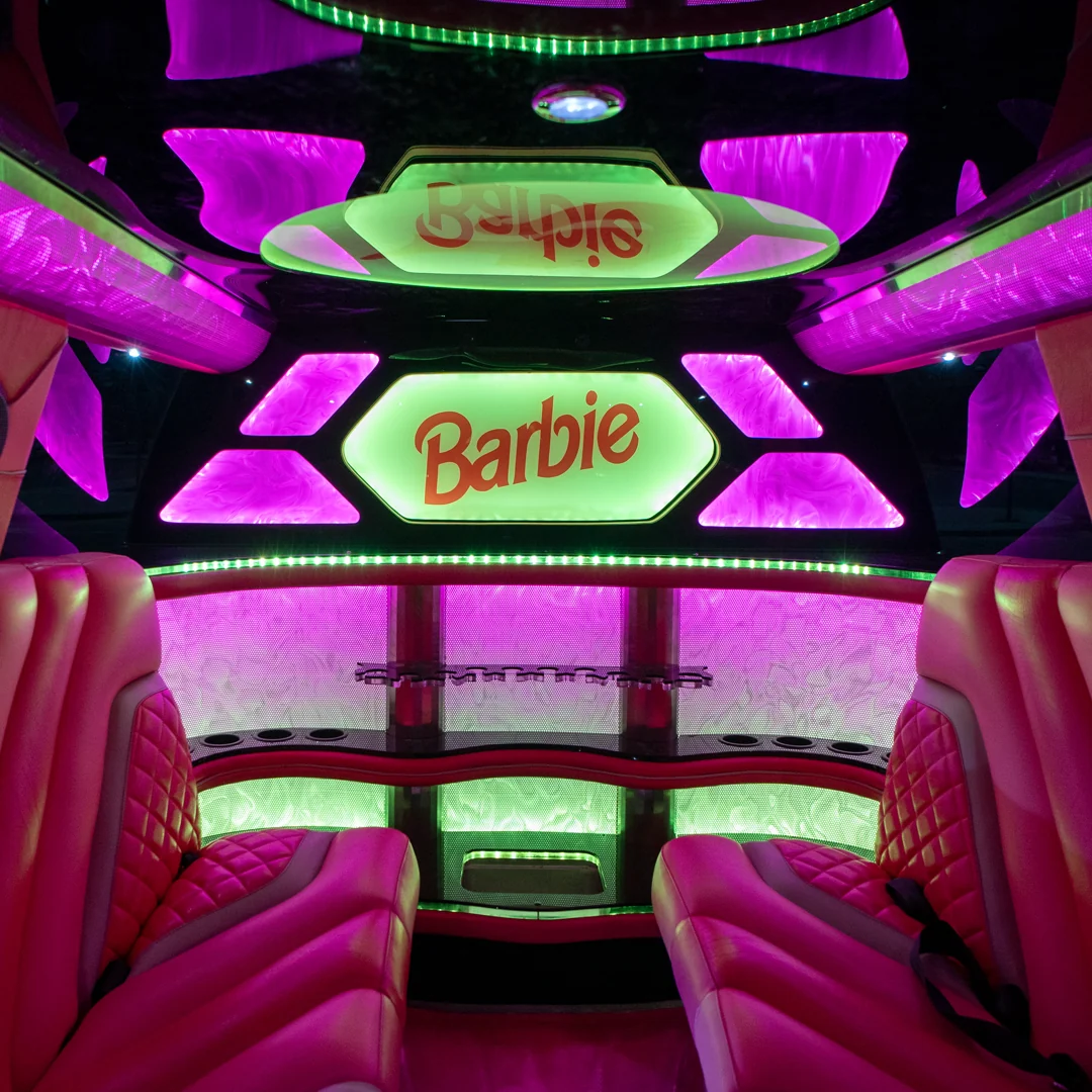 Rent Stretch Limousine Pink  2025 with chauffeur in Dubai , UAE 