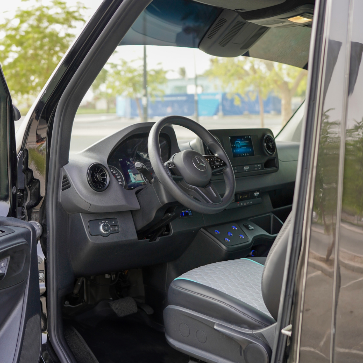 Rent Maybach Royal Sprinter 9 Seater BLACK 2025 with chauffeur in Dubai , UAE 