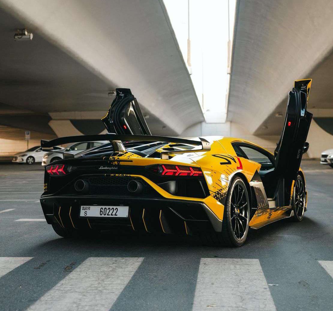 Rent Lamborghini Aventador YELLOW 2022 in Dubai , UAE 