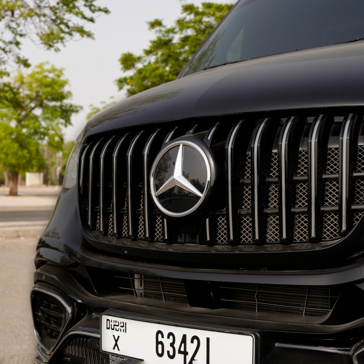 Rent Maybach Royal Sprinter 9 Seater BLACK 2025 with chauffeur in Dubai , UAE 