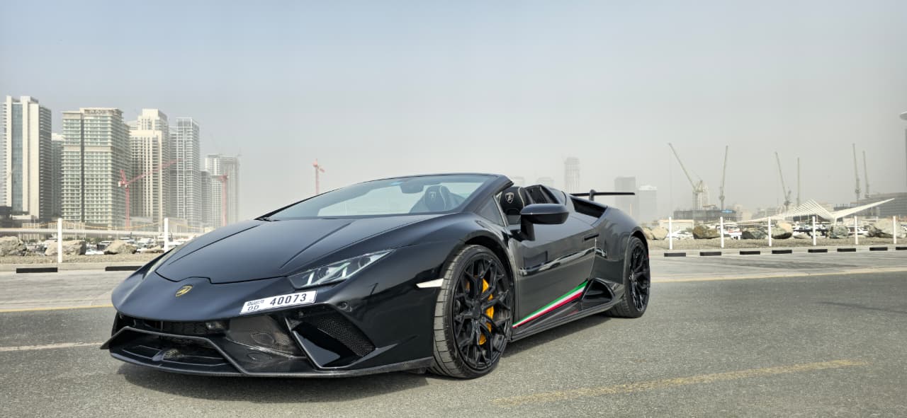 Rent Lamborghini Huracan BLACK 2022 in Dubai , UAE 