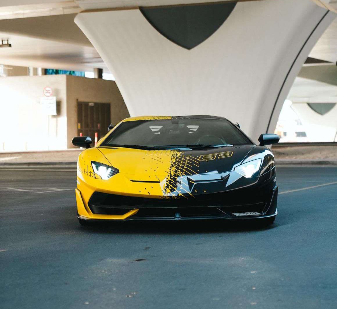 Rent Lamborghini Aventador YELLOW 2022 in Dubai , UAE 