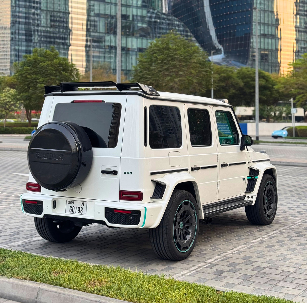 Rent Mercedes-Benz AMG G800 Brabus WHITE 2024 in Dubai , UAE 