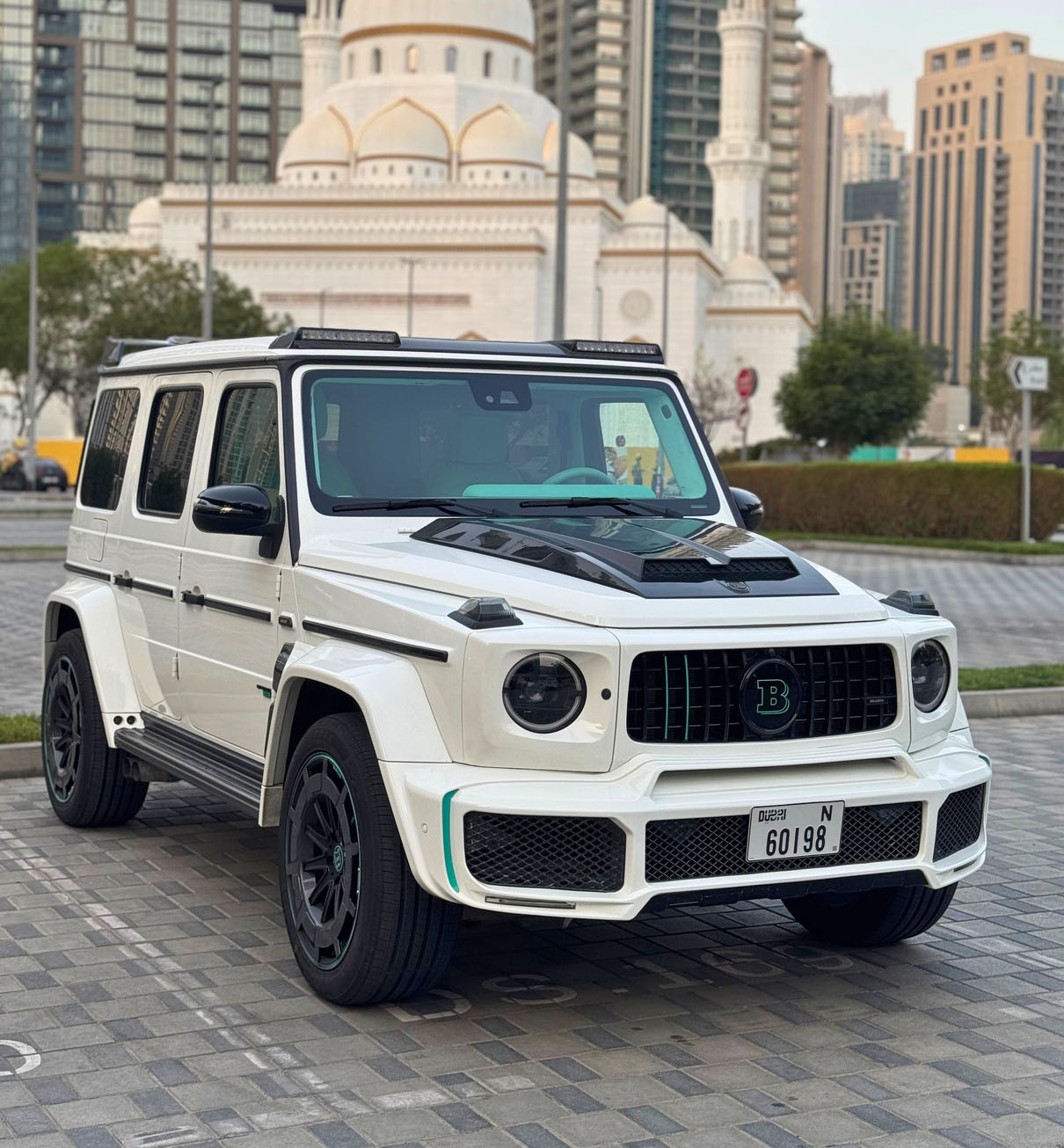 Rent Mercedes-Benz AMG G800 Brabus WHITE 2024 in Dubai , UAE 