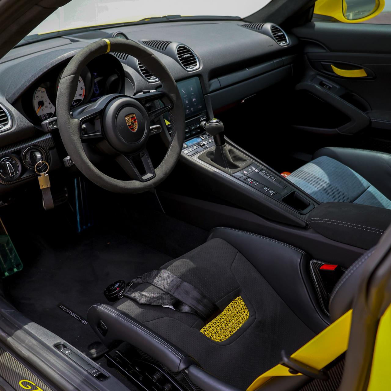 Rent Porsche Cayman YELLOW 2023 in Dubai , UAE 