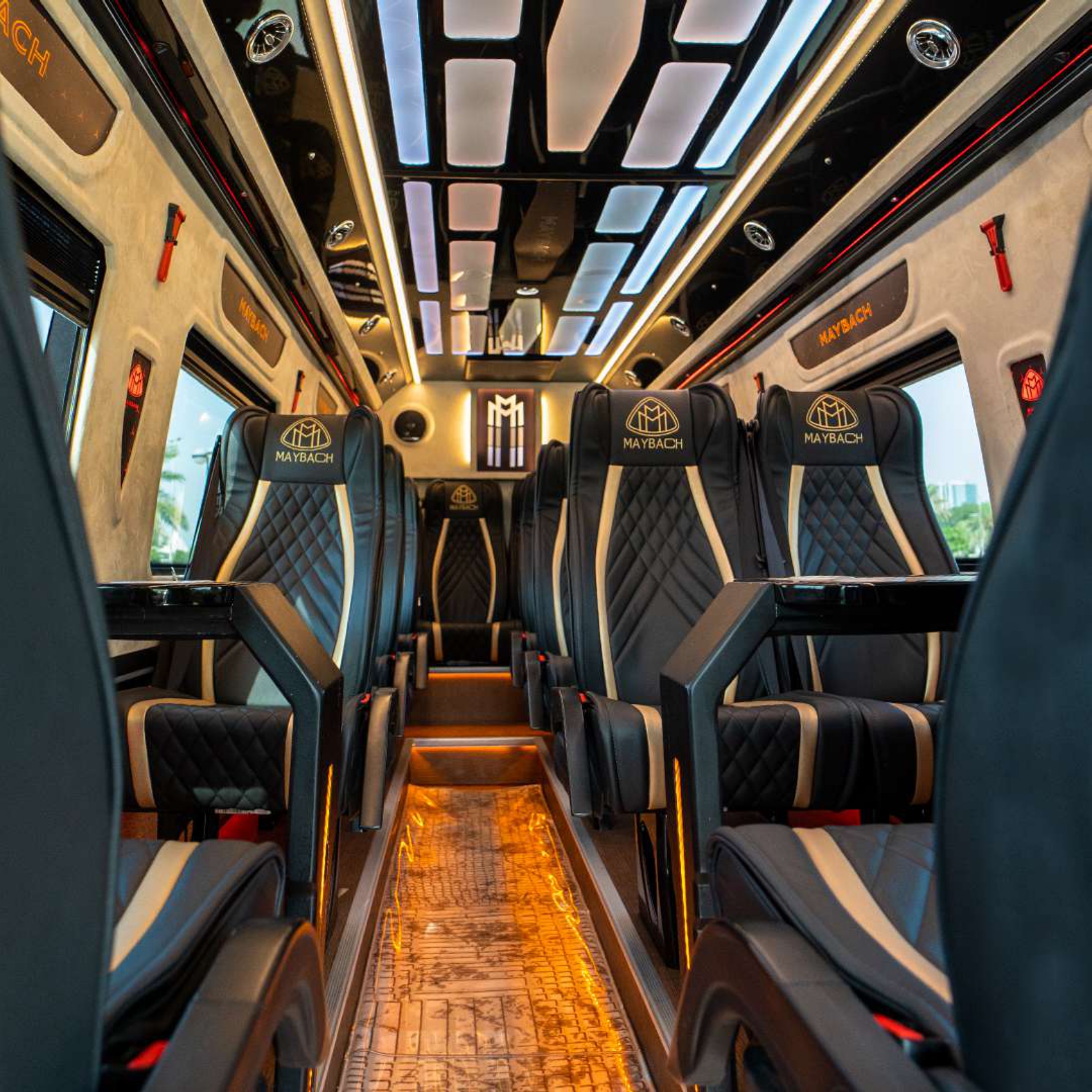 Rent Maybach Sprinter 16 Seater BLACK 2025 with chauffeur in Dubai , UAE 