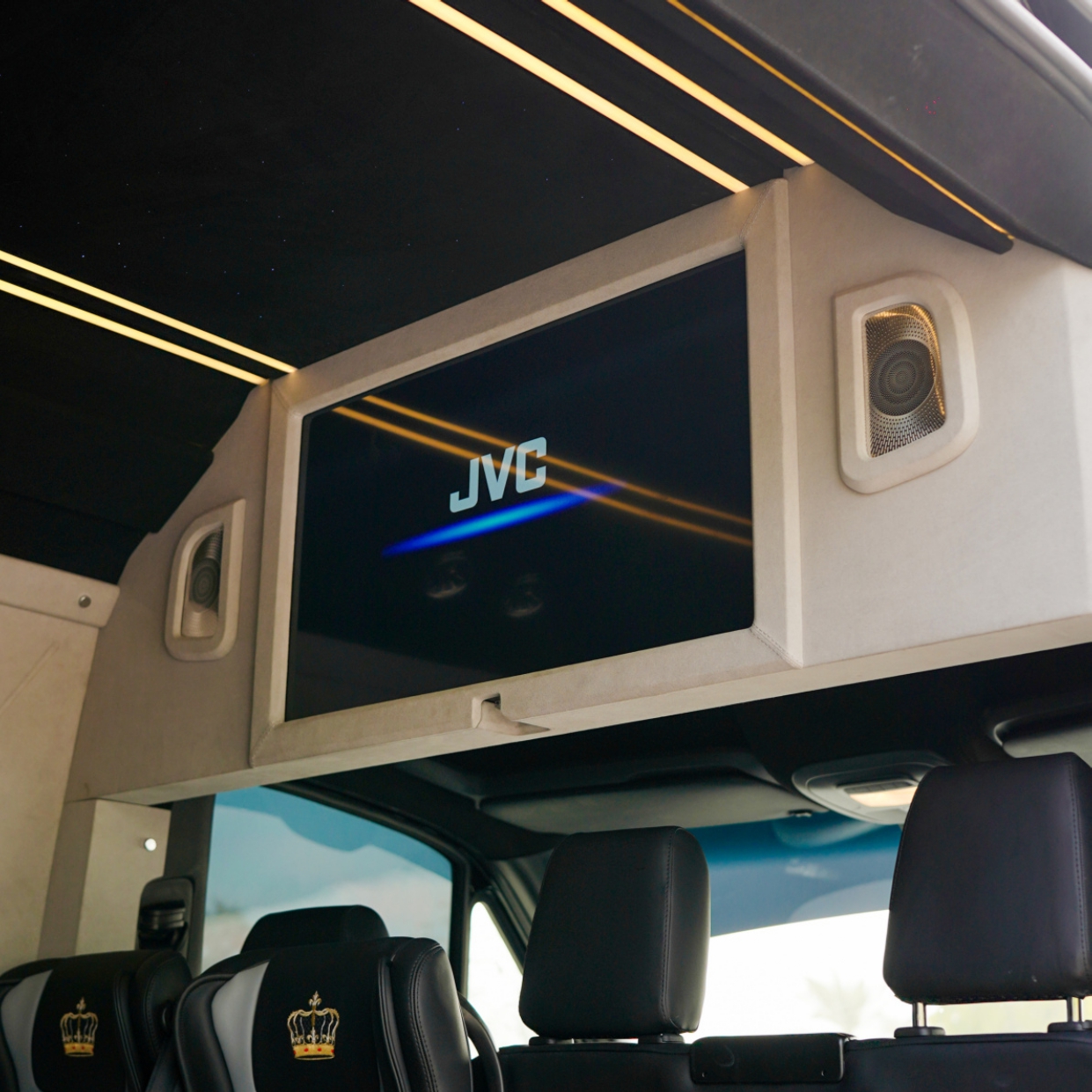 Rent Maybach Royal Sprinter 9 Seater BLACK 2025 with chauffeur in Dubai , UAE 