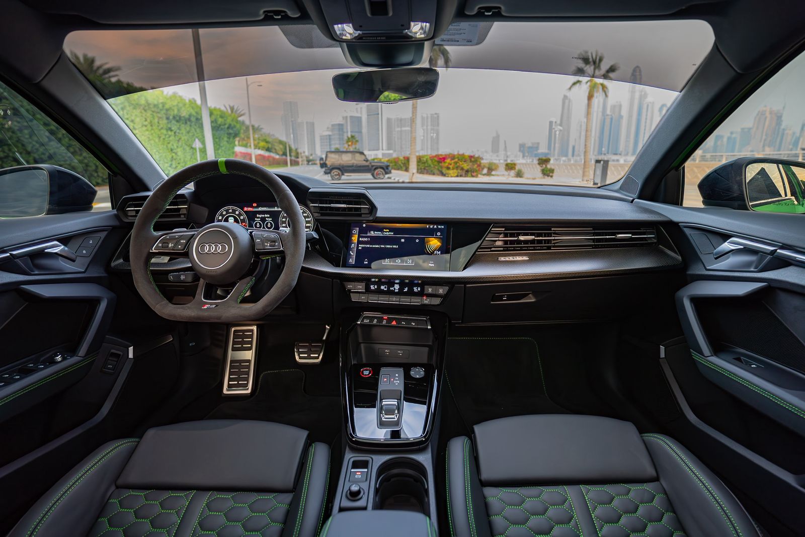 Rent Audi Rs3 GREEN  in Dubai , UAE 