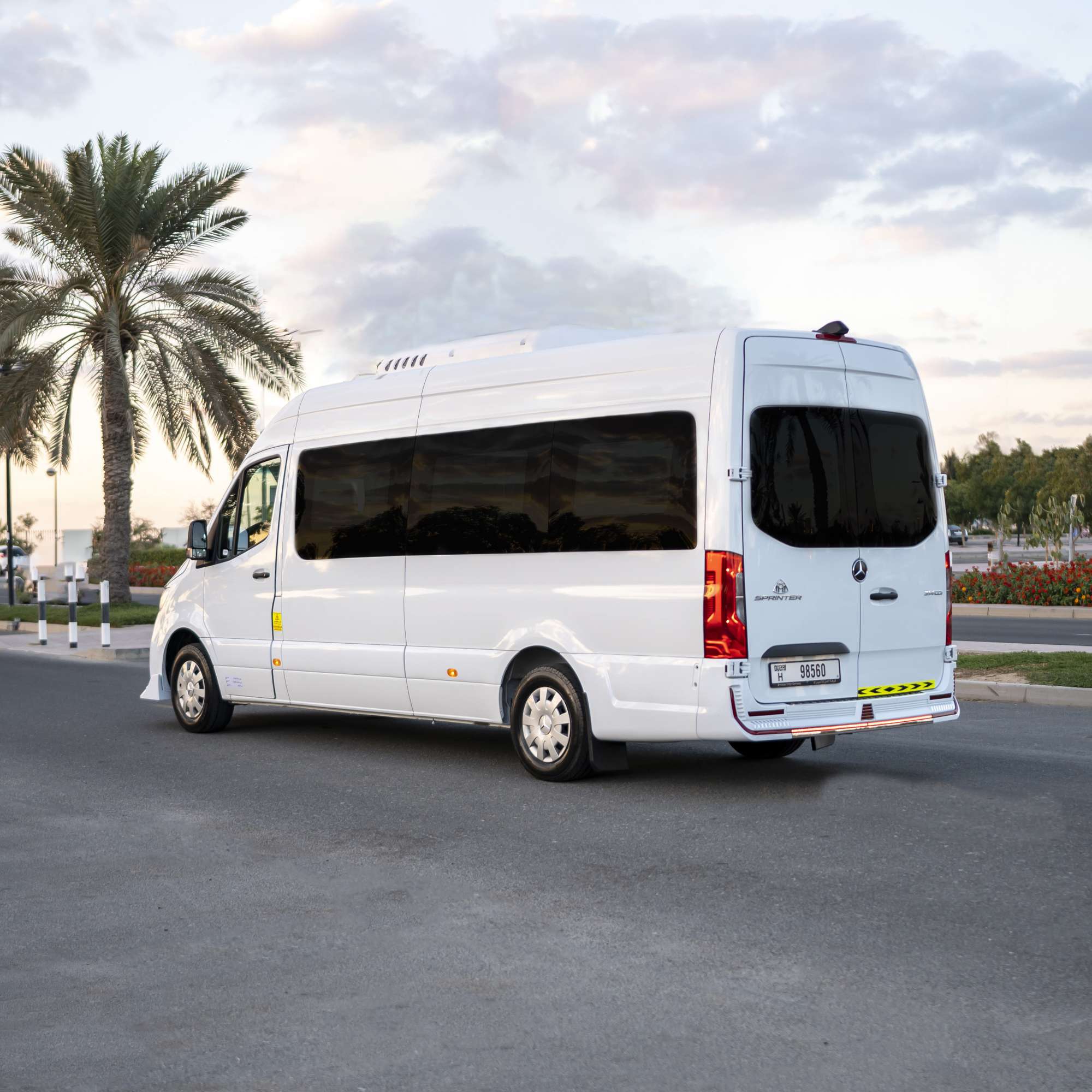 Rent Maybach Sprinter 14 Seater WHITE 2025 with chauffeur in Dubai , UAE 