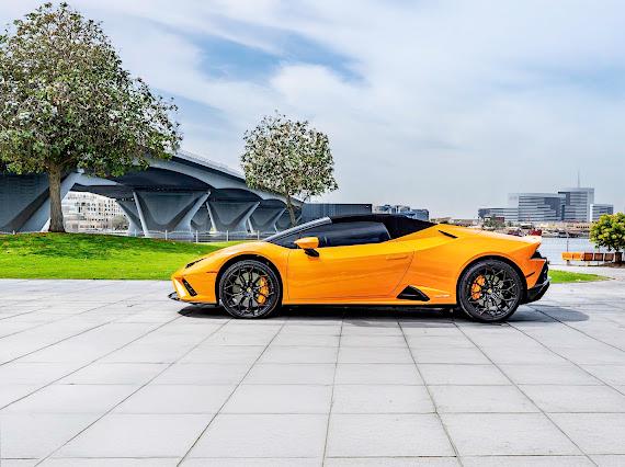 Rent Lamborghini Huracan ORANGE 2022 in Dubai , UAE 