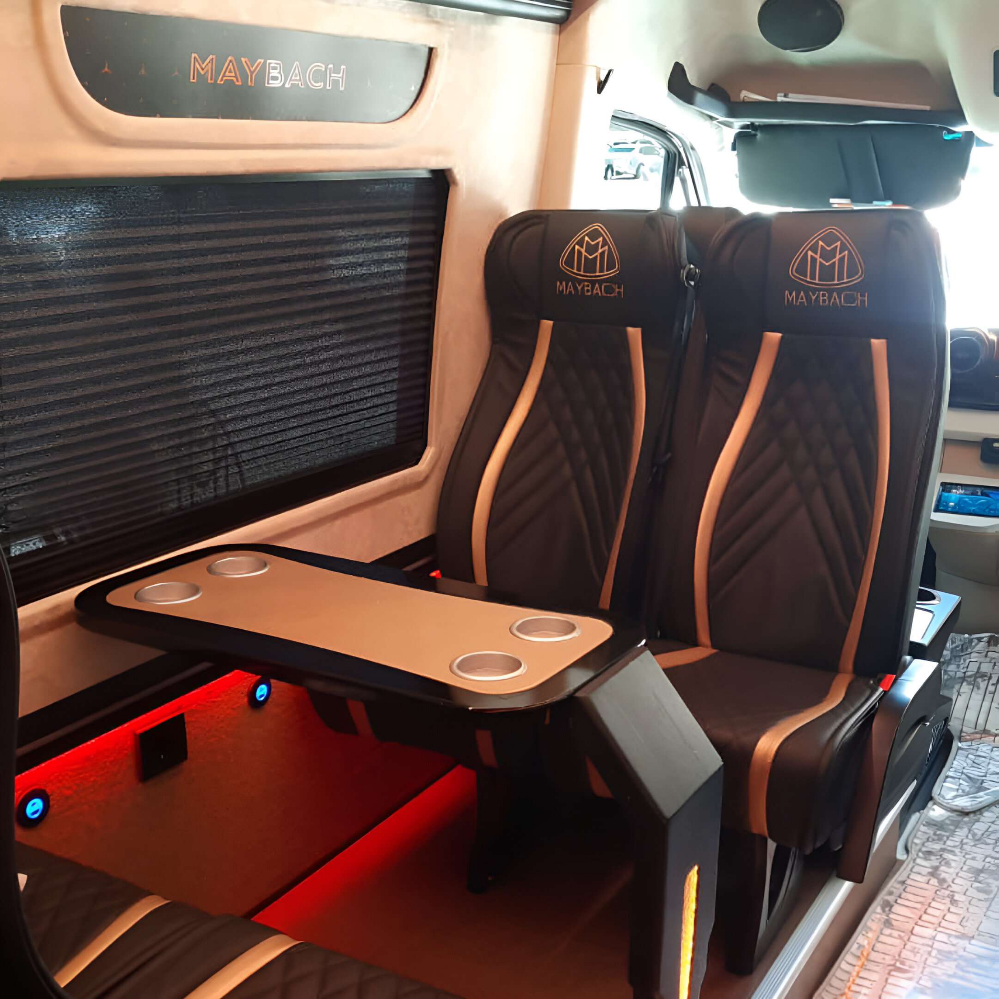 Rent Maybach Sprinter 16 Seater BLACK 2025 with chauffeur in Dubai , UAE 